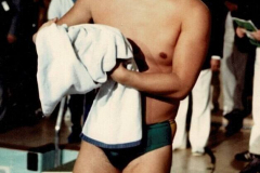 Swimmer 1 prepares