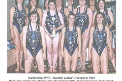 1991-Scottish-WP-Ladies-Champions-Dunfermline-with-Graz-Trophy